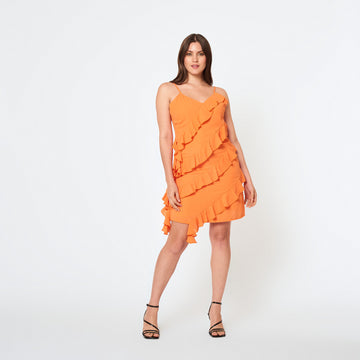 Vestido Sirena Naranja