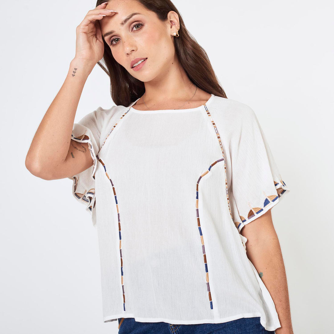 Blusa Balmai Hueso