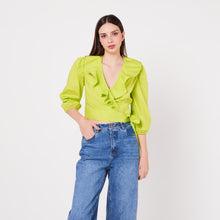 Cargar imagen en el visor de la galería, Blusa Dalena Verde Limon
