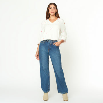 Blusa Leila Hueso