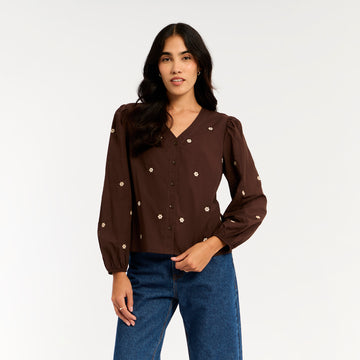 Blusa Reiko Marron