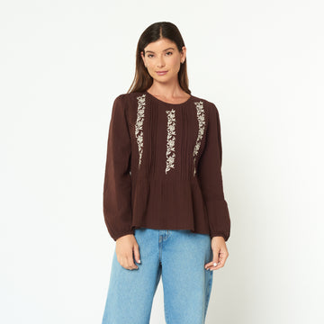 Blusa Makena Marron