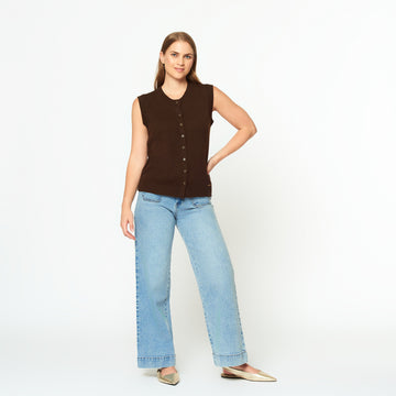 Chaleco Francisca Marron