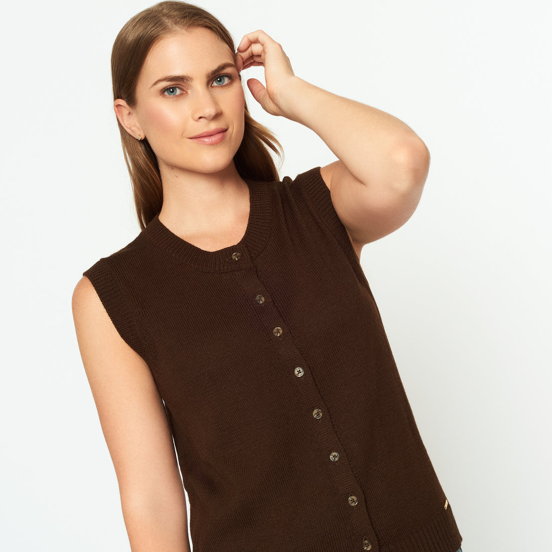 Chaleco Francisca Marron