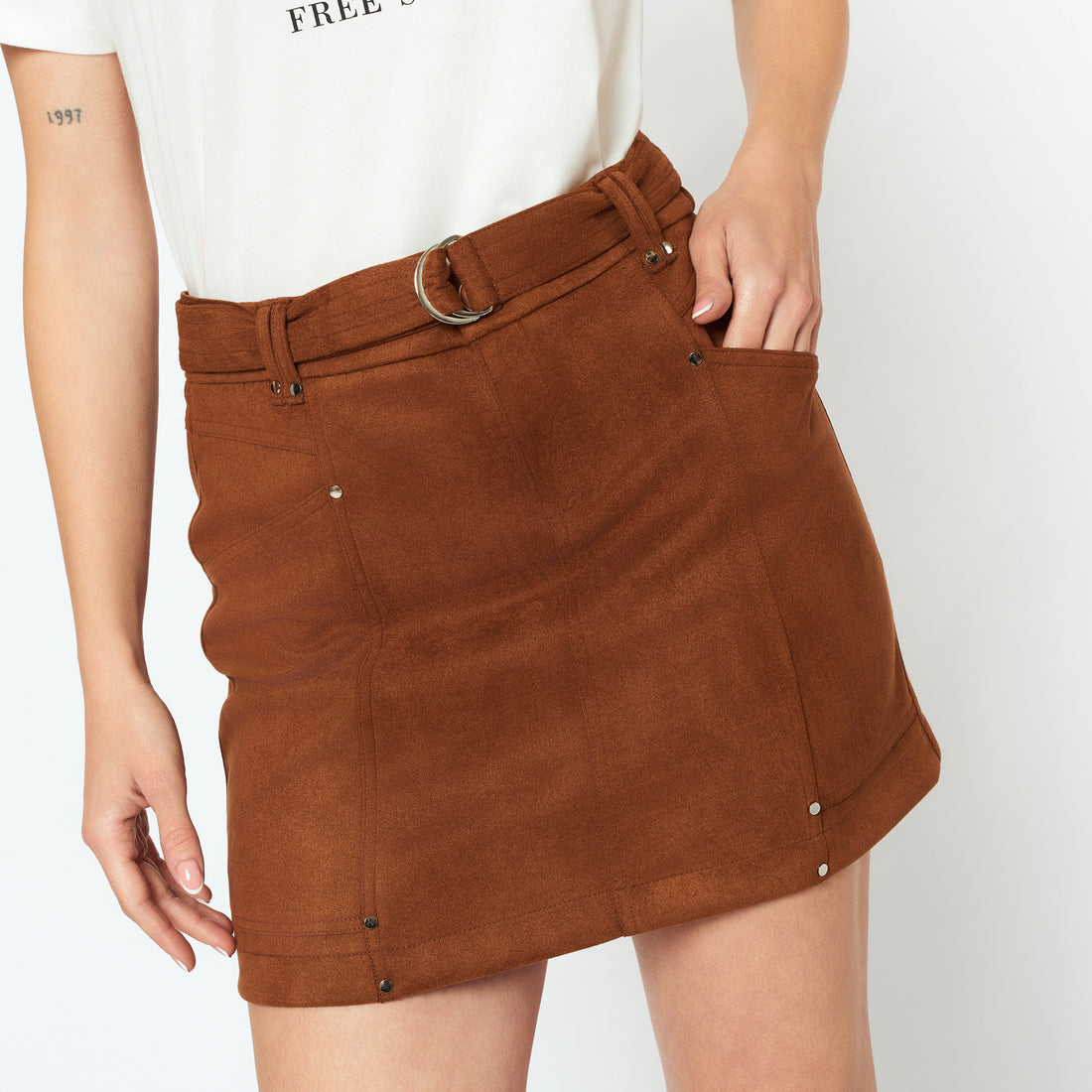 Falda Aracely Camel