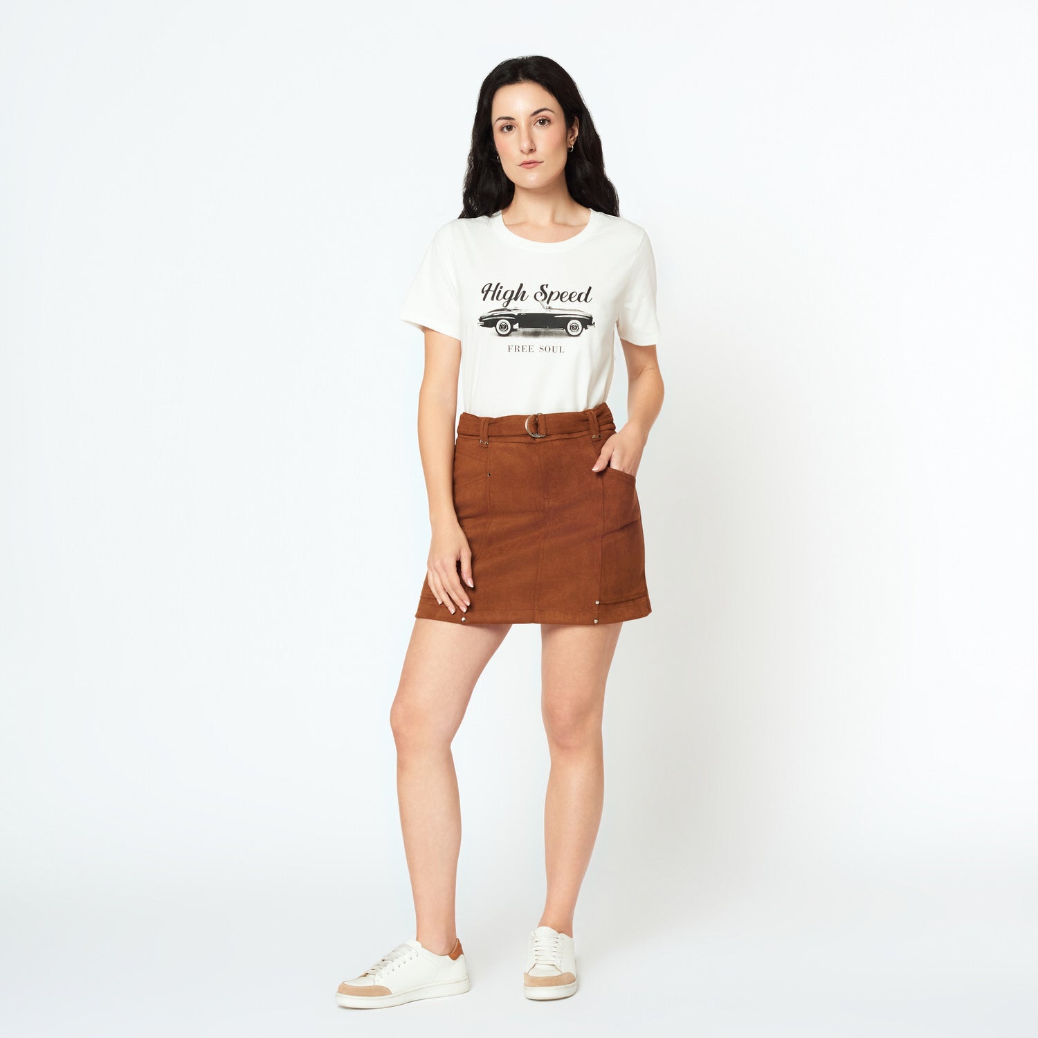 Falda Aracely Camel