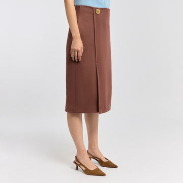 Falda Grecia Marron