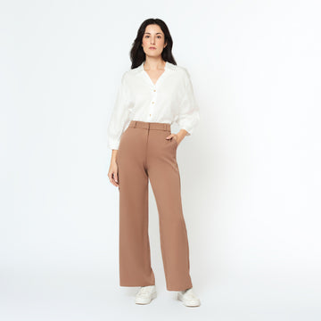 Pantalon Almudena Marron