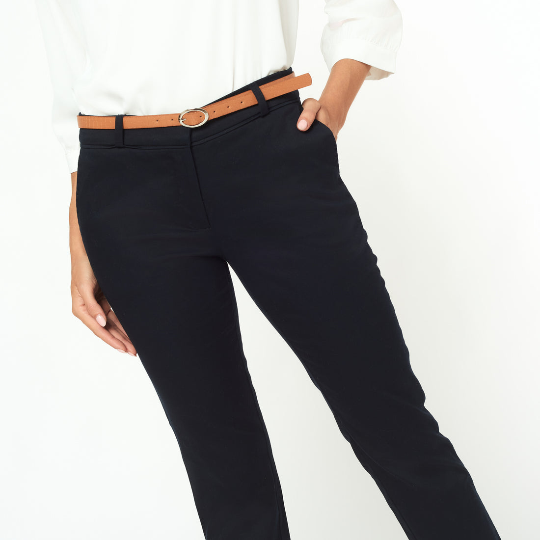 Pantalon Bas Correa Azul
