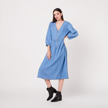 Cargar imagen en el visor de la galería, Vestido Demetria Celeste
