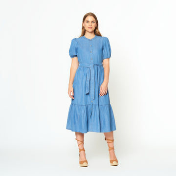 Vestido Fara Celeste