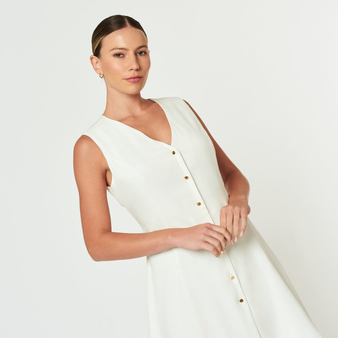 Vestido Helena Hueso