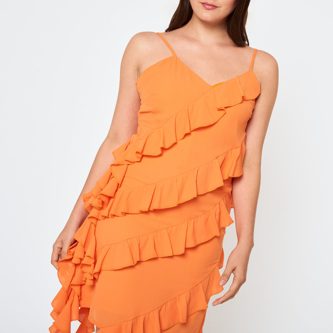 Vestido Sirena Naranja